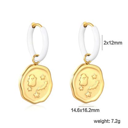 ✨ Wholesale Gold Disc Hoop Earrings | 14.6x16.2mm Round Design | Surgical Steel Minimalist Earrings | Everyday Elegant Jewelry