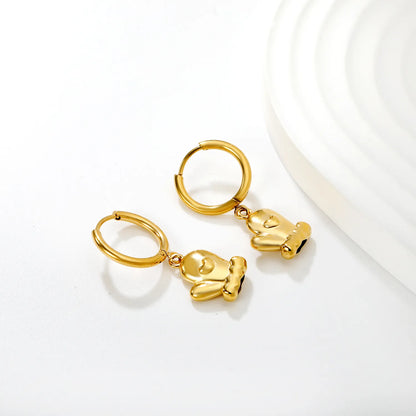 🎁 Wholesale Gold Christmas Glove Earrings | 11.3x14mm Holiday Design | Hypoallergenic Stainless Steel Studs | Seasonal Gift Jewelry