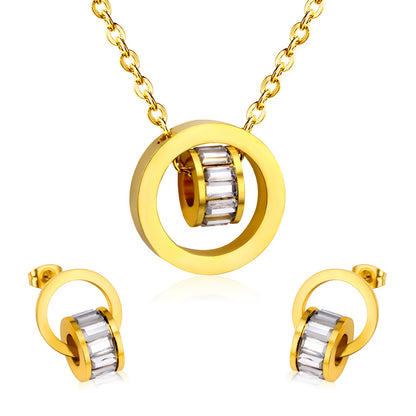 Gold Bezel Set with Black, White & Pink Diamonds