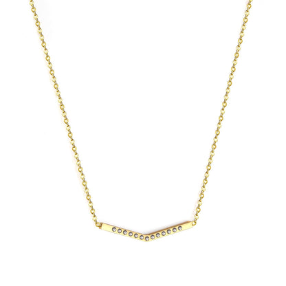 Star Zircon Gold color Pendants Necklaces Set For Girl Stainless Steel Collars Choker Necklace Women 2020 In bulk