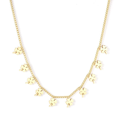 Bohemia Star Collier Elegant Stainless Steel Jewelry Flash Women's Chains Necklaces Office Lady Collars
