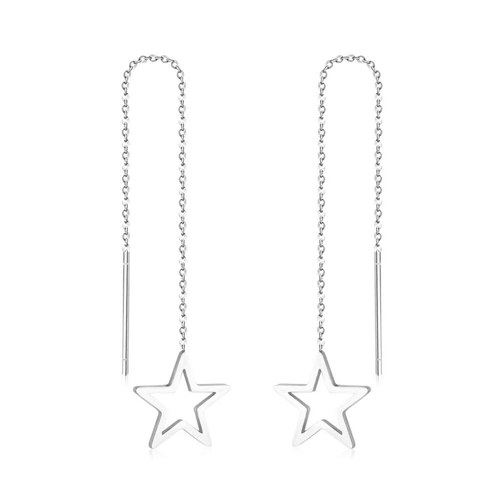 Brincos Star Drop Earring Stainless Steel Long Dangle Christmas  Earrings Fashion Jewelry Earrings 2020 For Women