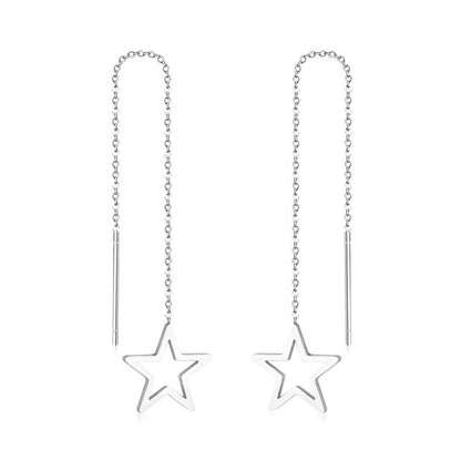 Brincos Star Drop Earring Stainless Steel Long Dangle Christmas  Earrings Fashion Jewelry Earrings 2020 For Women