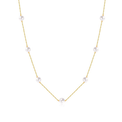 Retro 45+5cm Blue Period Pendant Chain Choker Women Imitation Necklaces Stainless Steel Jewelry Female Collier Gift