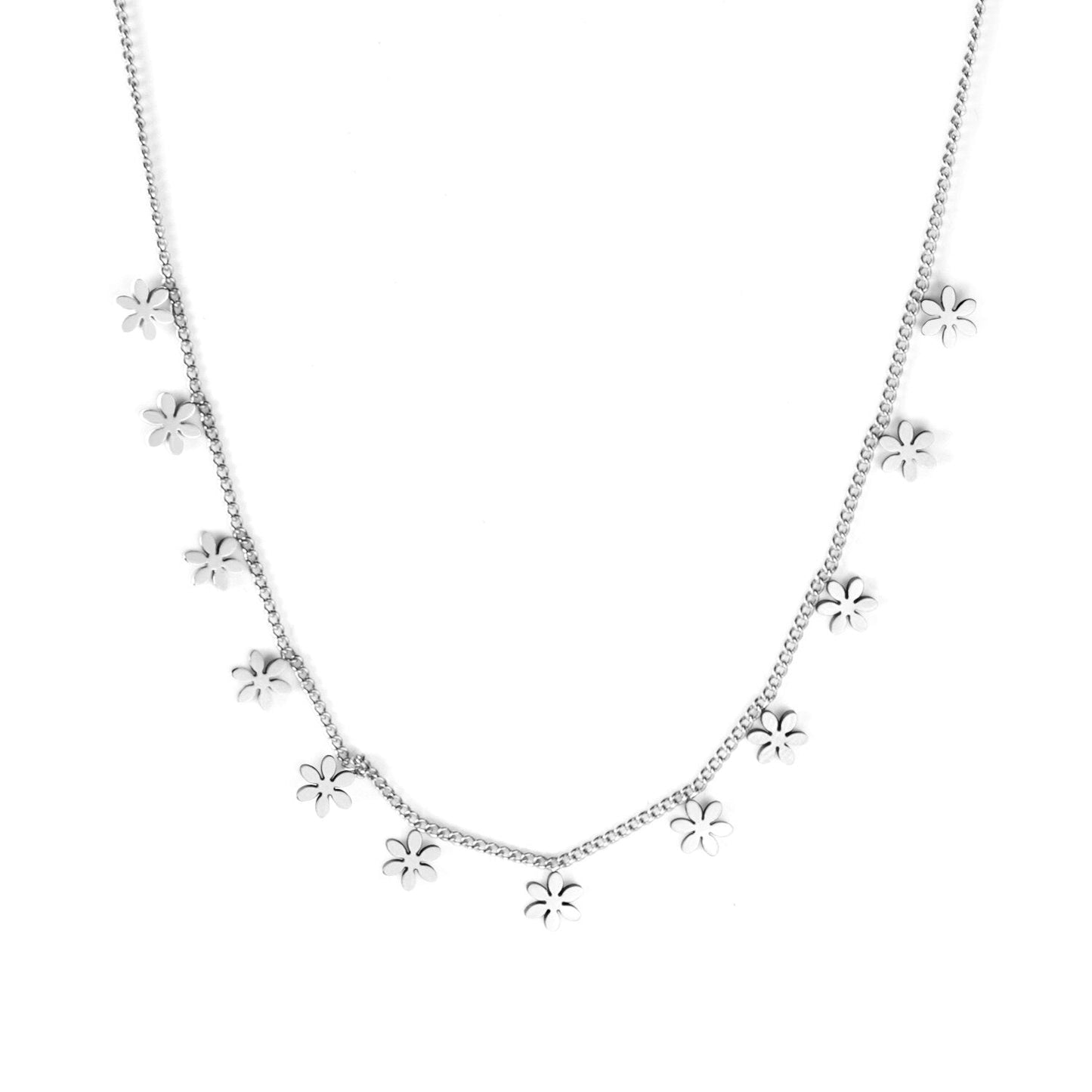 Bohemia Star Collier Elegant Stainless Steel Jewelry Flash Women's Chains Necklaces Office Lady Collars