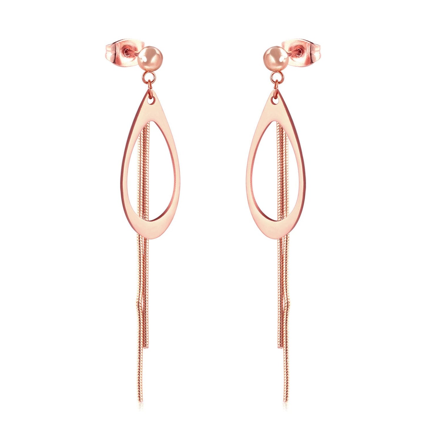 Vestido Jewelry Korean Style Wedding Tassel Drop Earrings Women Stainless Steel Dangle Earings Christmas Pendientes