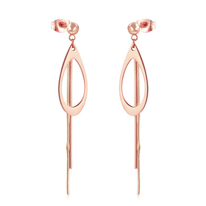 Vestido Jewelry Korean Style Wedding Tassel Drop Earrings Women Stainless Steel Dangle Earings Christmas Pendientes