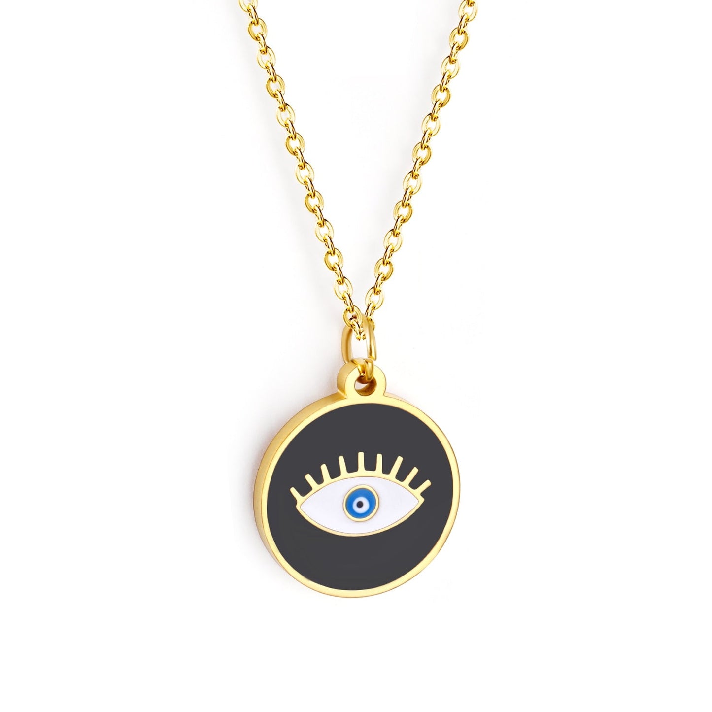 Blue Turkish Eyes Jewelry Evil Eyes Necklaces For Woman Stainless Steel Choker Fashion Aesthetic Eyes Strange Thing