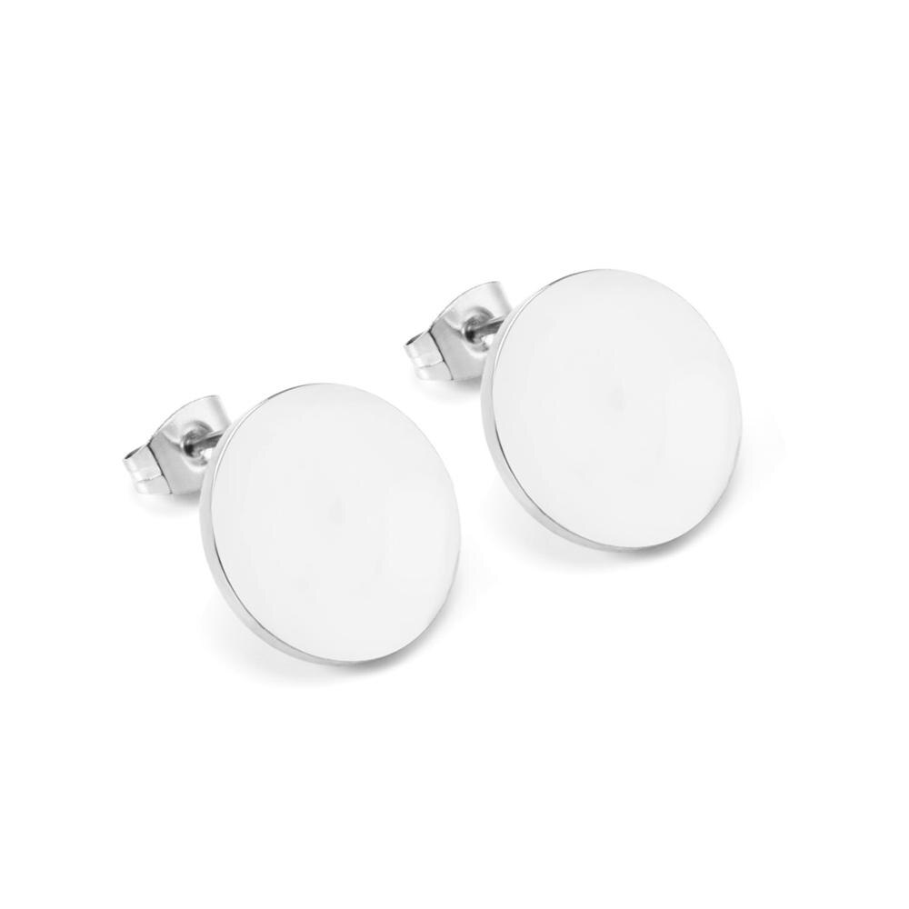 Pendientes heart round small stud earrings 316L stainless steel brincos stud earrings for women girls oorbellen