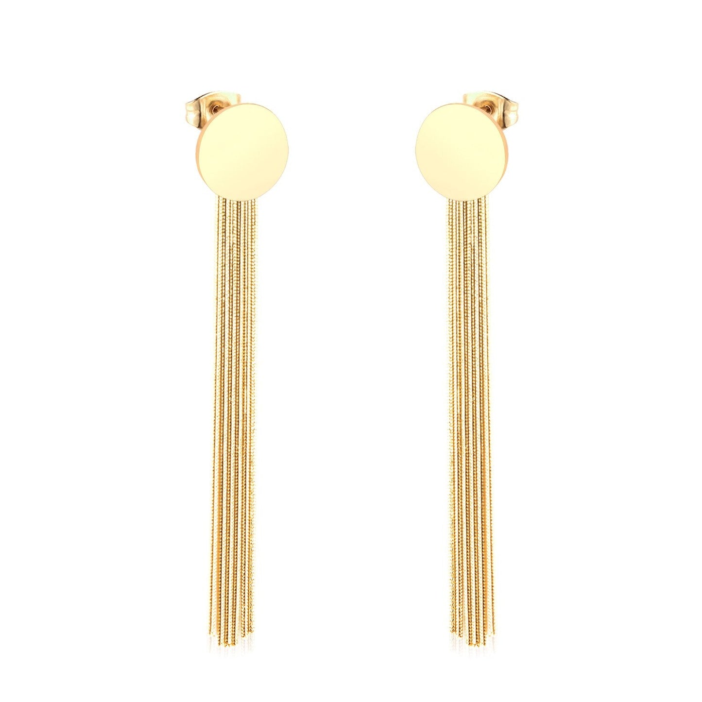 Vestido Jewelry Korean Style Wedding Tassel Drop Earrings Women Stainless Steel Dangle Earings Christmas Pendientes