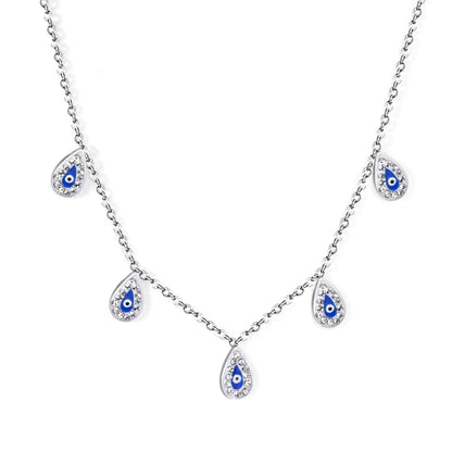 Blue Turkish Eyes Jewelry Evil Eyes Necklaces For Woman Stainless Steel Choker Fashion Aesthetic Eyes Strange Thing