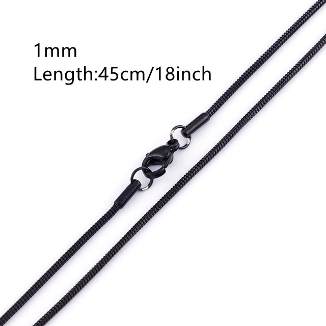 ASON Stainless Steel Twist Snake Fat Snake Blade Chain Necklace Gold Color For Women Men For DIY Fashion Jewelry Making Support