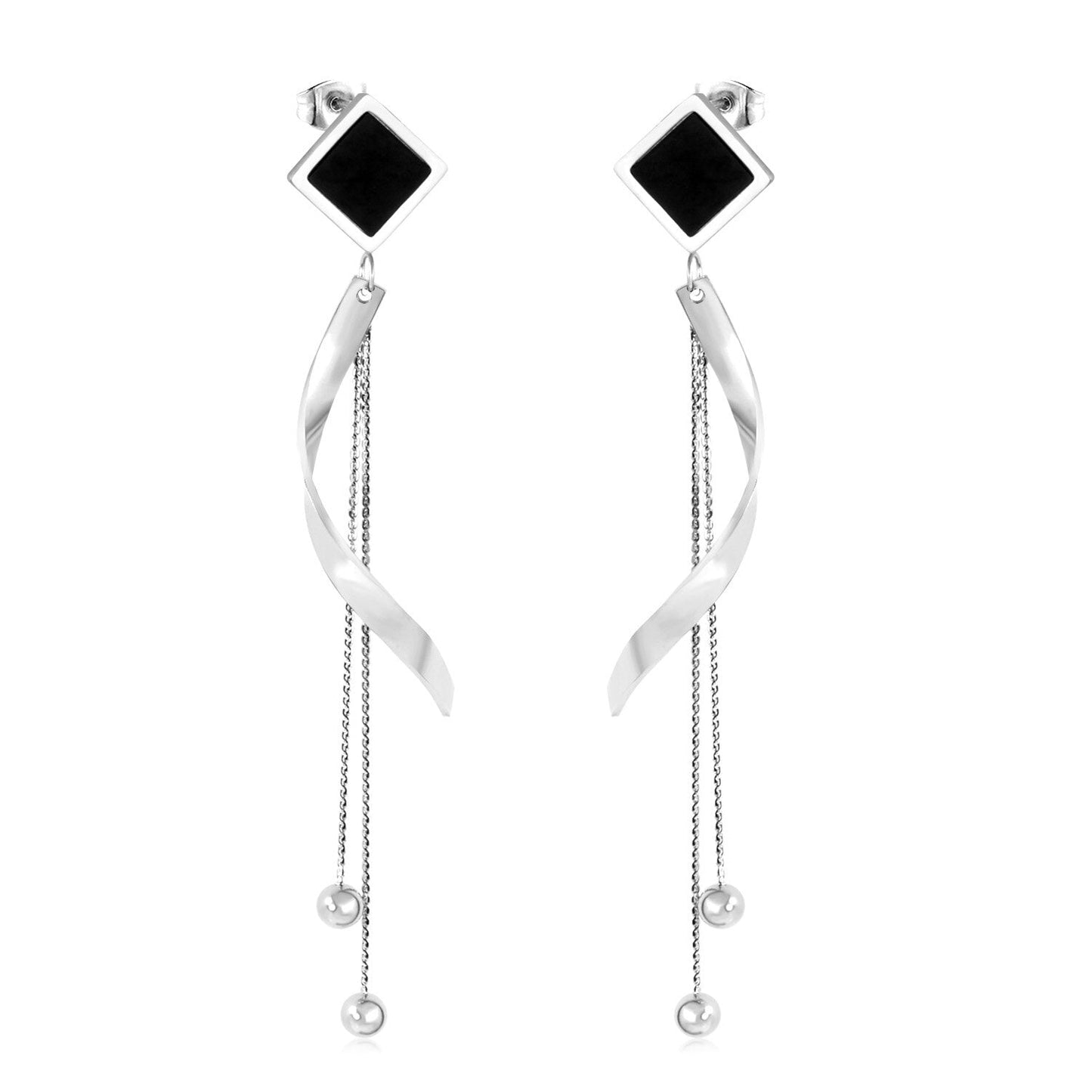 Vestido Jewelry Korean Style Wedding Tassel Drop Earrings Women Stainless Steel Dangle Earings Christmas Pendientes