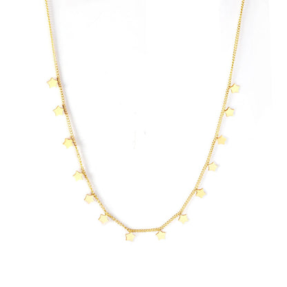 Bohemia Star Collier Elegant Stainless Steel Jewelry Flash Women's Chains Necklaces Office Lady Collars