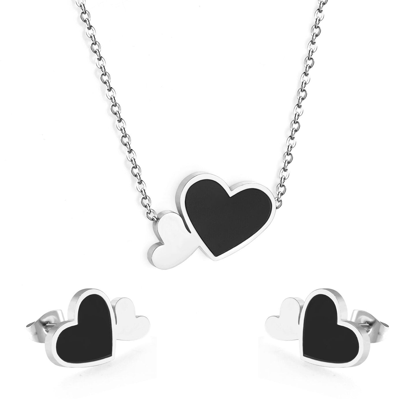 Brand New Stainless Steel Jewelry Heart Shell Jewelry Sets Women Wedding Jewelry Gift