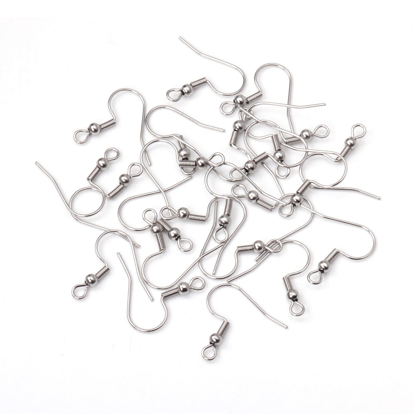 ASON 100 Gold/Silver Color Stainless Steel Earring Hooks,With Steel Ball Jewelry, Can Be Used For DIY Jewelry Making Accessories