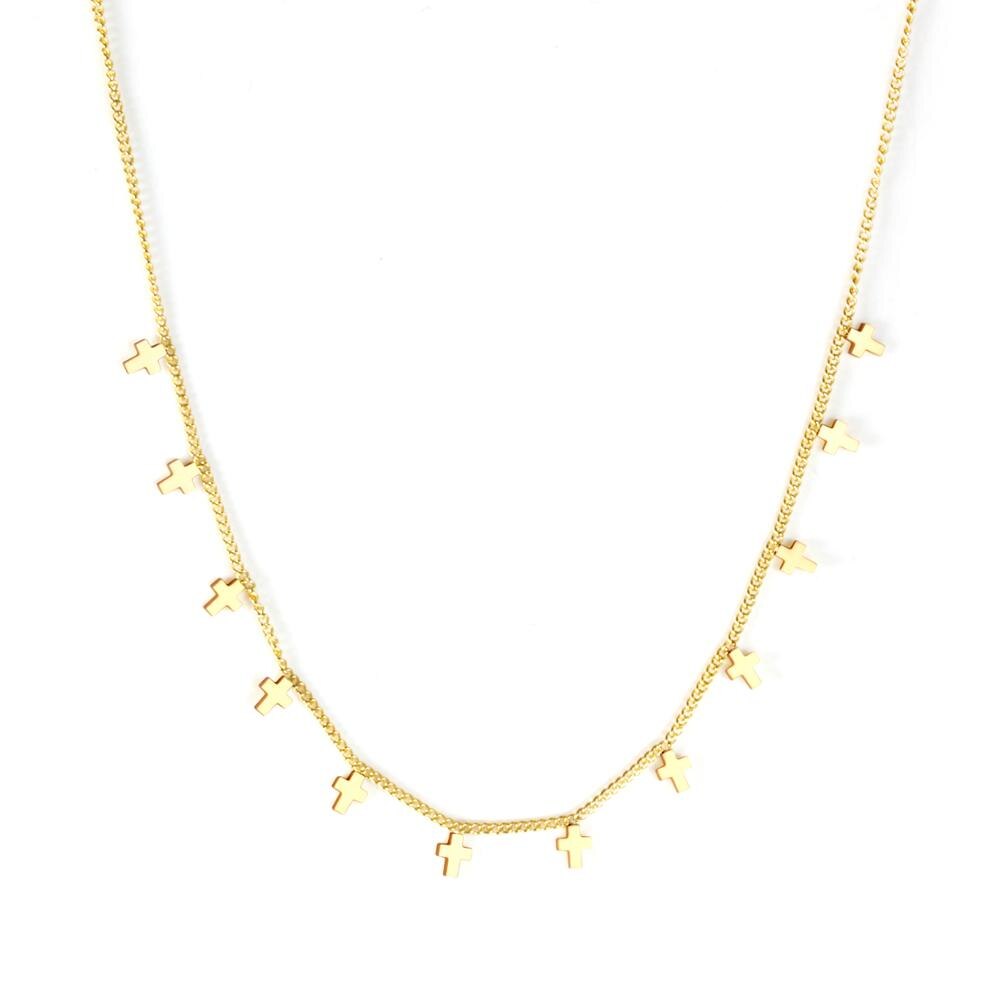 Bohemia Star Collier Elegant Stainless Steel Jewelry Flash Women's Chains Necklaces Office Lady Collars