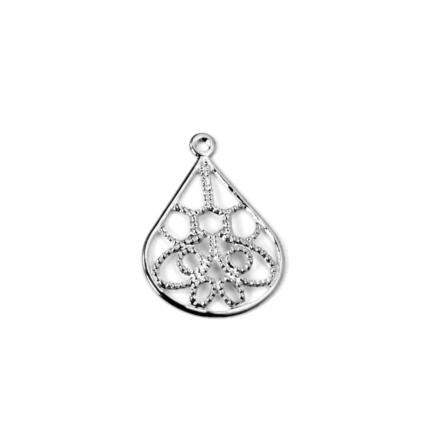 ASON 100 Pcs/Lots Classical Water Droplets Charm 316L Stainless Steel  For Necklace Earring DRY Handmade Jewelry Making Supplies