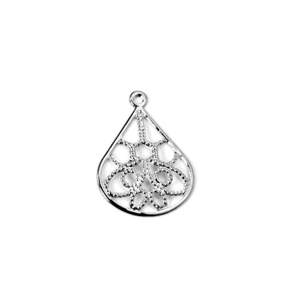 ASON 100 Pcs/Lots Classical Water Droplets Charm 316L Stainless Steel  For Necklace Earring DRY Handmade Jewelry Making Supplies