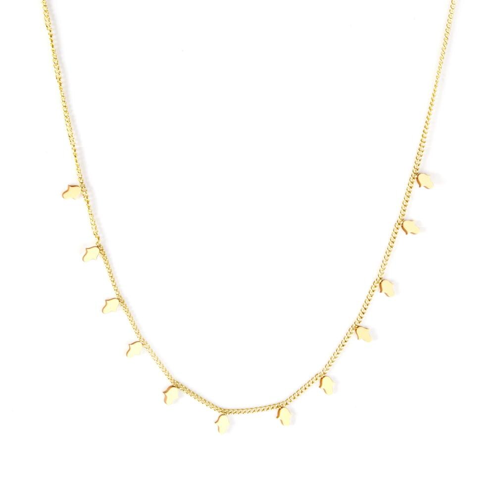 Bohemia Star Collier Elegant Stainless Steel Jewelry Flash Women's Chains Necklaces Office Lady Collars