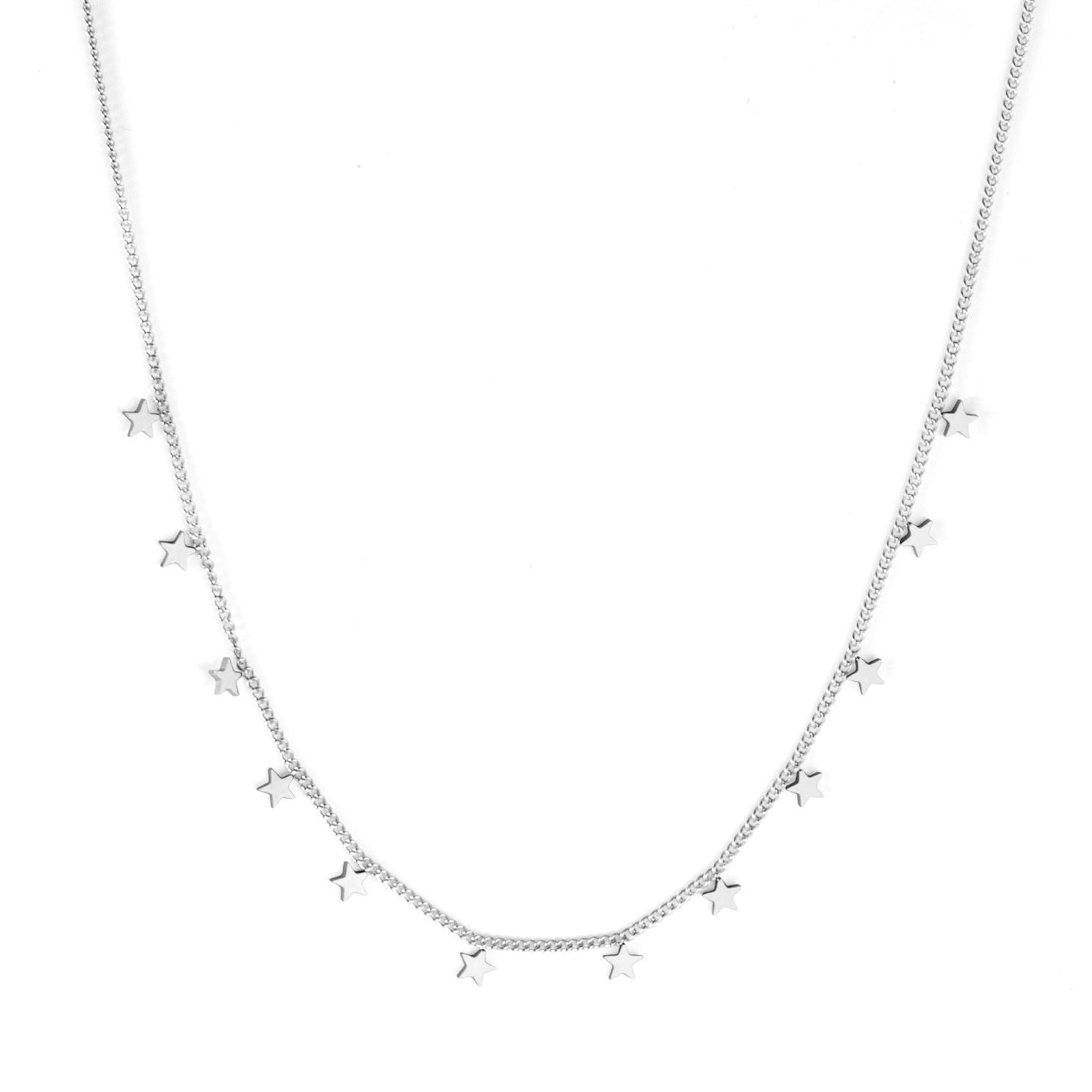 Bohemia Star Collier Elegant Stainless Steel Jewelry Flash Women's Chains Necklaces Office Lady Collars