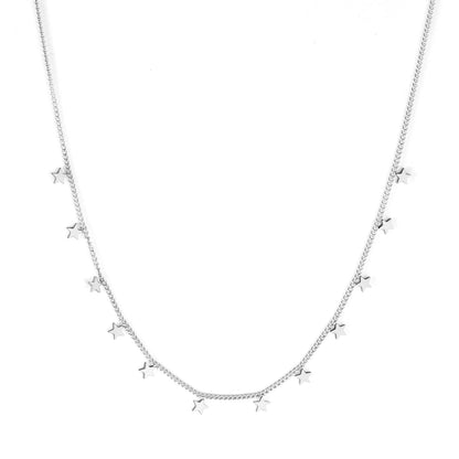 Bohemia Star Collier Elegant Stainless Steel Jewelry Flash Women's Chains Necklaces Office Lady Collars