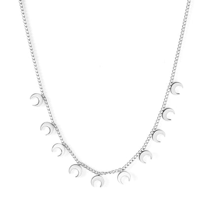 Bohemia Star Collier Elegant Stainless Steel Jewelry Flash Women's Chains Necklaces Office Lady Collars