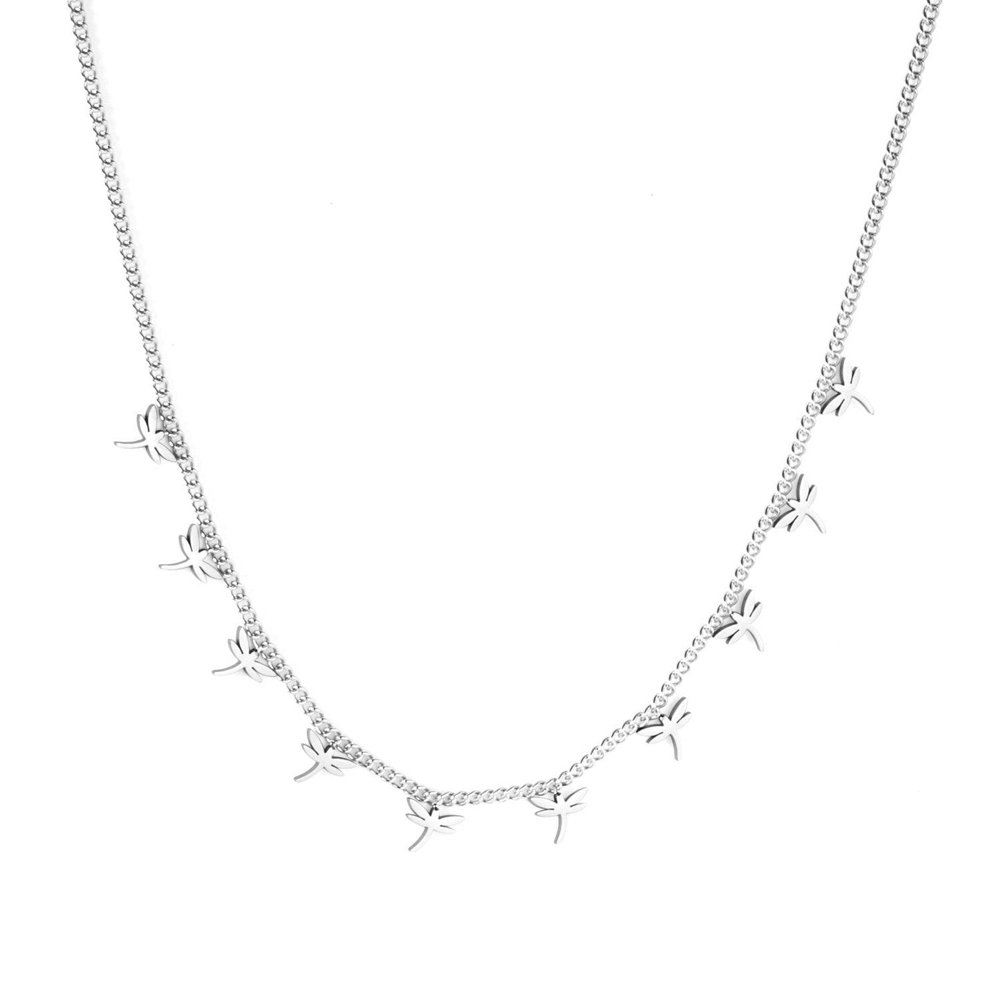 Bohemia Star Collier Elegant Stainless Steel Jewelry Flash Women's Chains Necklaces Office Lady Collars