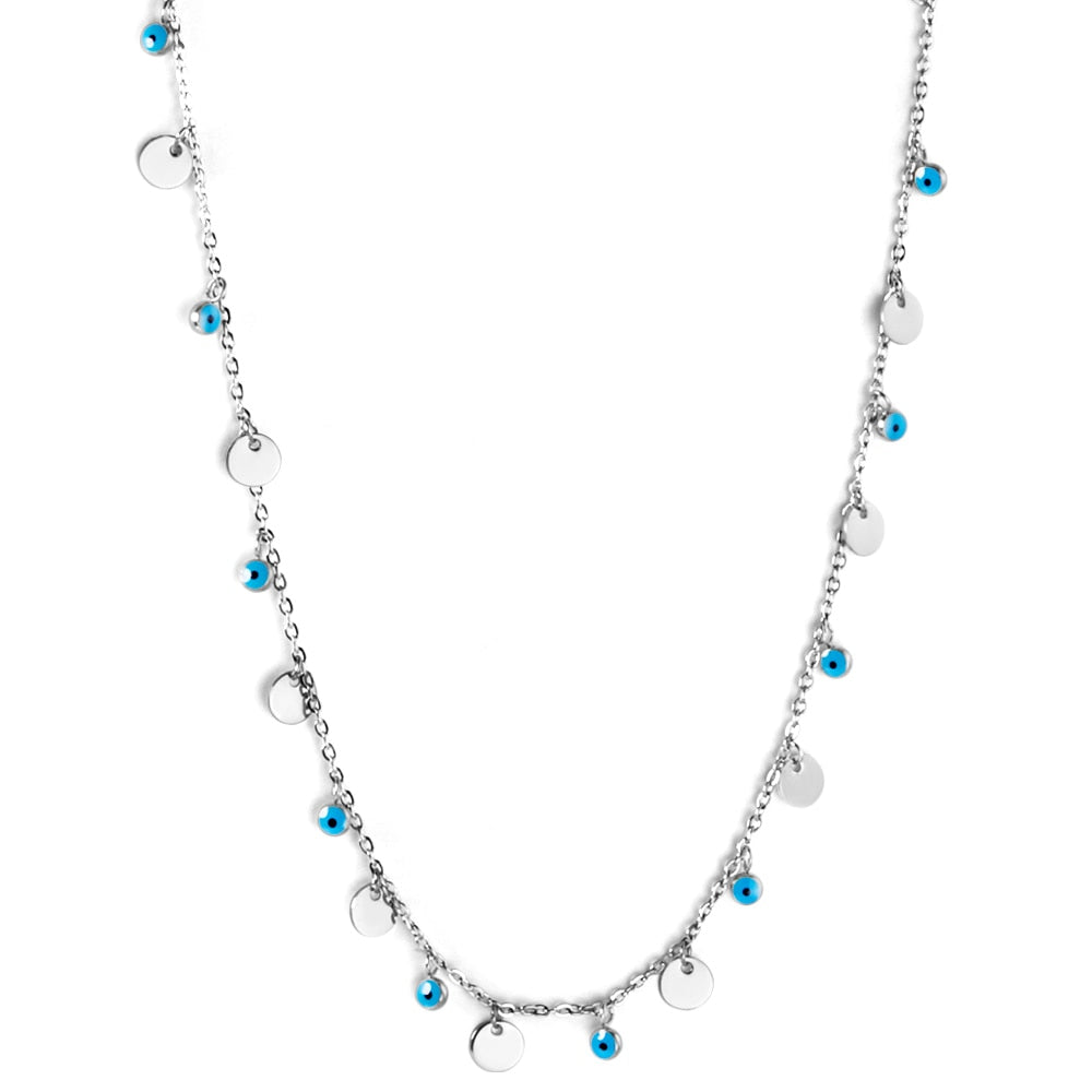Blue Turkish Eyes Jewelry Evil Eyes Necklaces For Woman Stainless Steel Choker Fashion Aesthetic Eyes Strange Thing