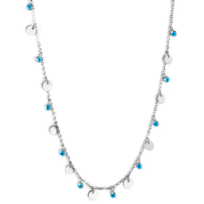 Blue Turkish Eyes Jewelry Evil Eyes Necklaces For Woman Stainless Steel Choker Fashion Aesthetic Eyes Strange Thing