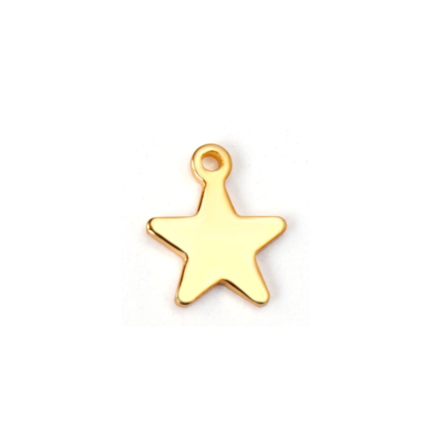 ASON 100 Pcs/Lot Star Charms 316L Stainless Steel Stars Pendant Gold Silver Color With Holes For DIY Jewelry Making Supplies