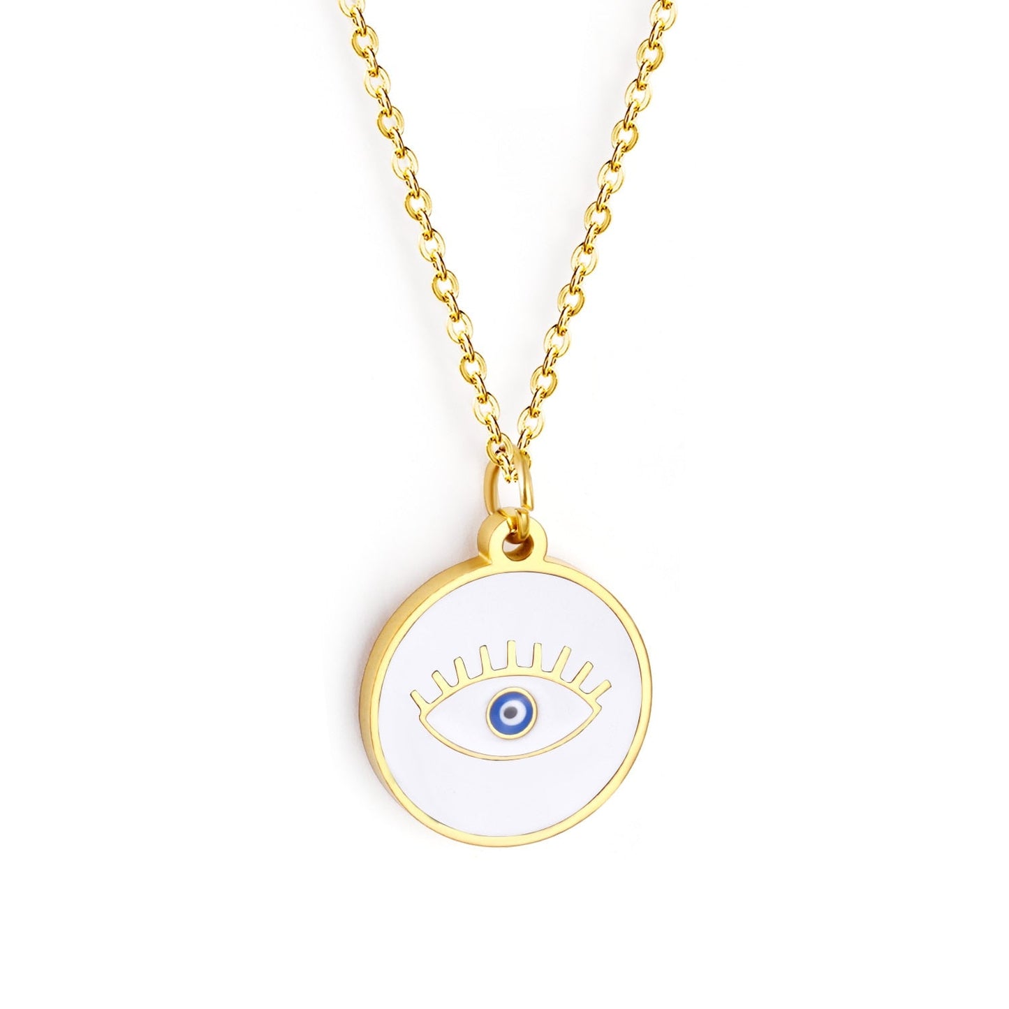 Blue Turkish Eyes Jewelry Evil Eyes Necklaces For Woman Stainless Steel Choker Fashion Aesthetic Eyes Strange Thing