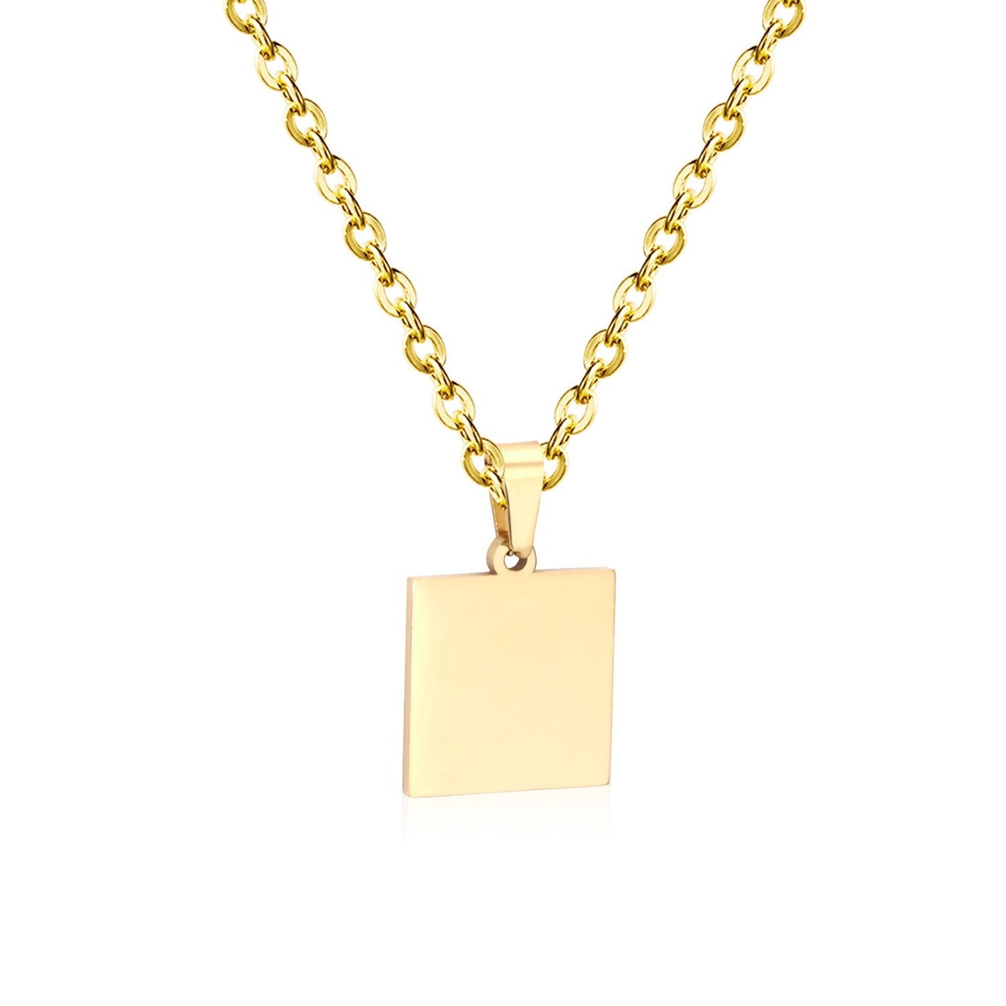 Gothic Fashion Gold Heart Pendant Necklace For Men Women Jewelry Stainless Steel Chain Necklaces Collares Collier