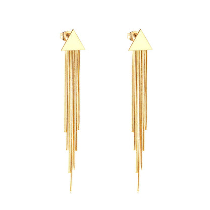 Vestido Jewelry Korean Style Wedding Tassel Drop Earrings Women Stainless Steel Dangle Earings Christmas Pendientes