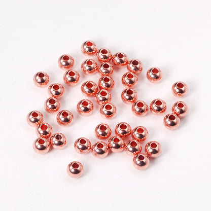 ASON 100Pcs/Lot 316L Stainless Steel Spacer Beads Loose Ball Silver Gold Rose Gold Color DIY Necklace Bracelet Jewelry Making