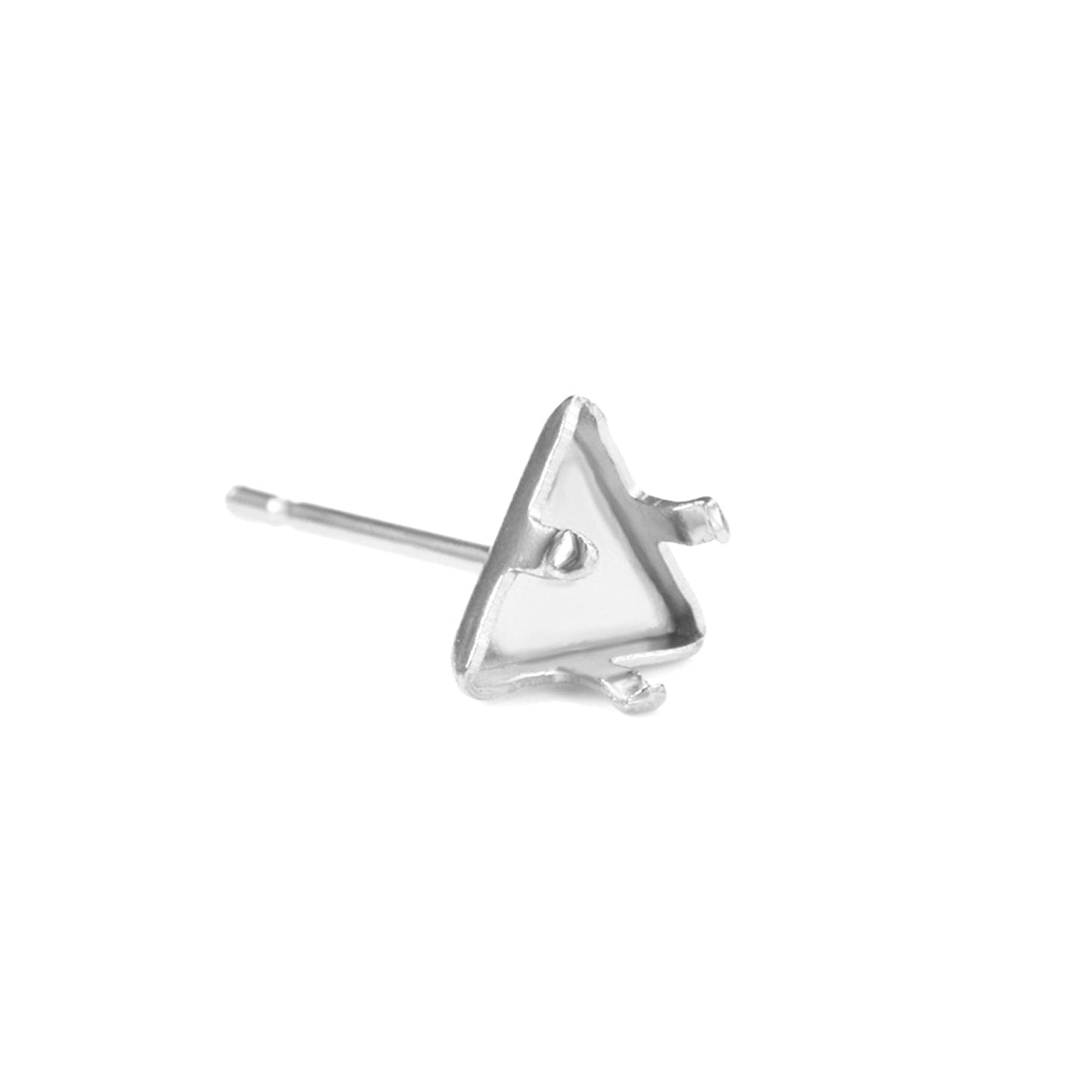 ASON 100pcs/lot Earring Base Triangle Earring Making 316L Stainless Steel Setting Crystal DIY Jewelry Making Accessories Gift