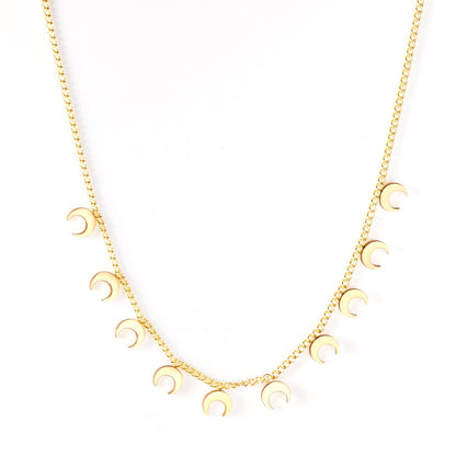 Bohemia Star Collier Elegant Stainless Steel Jewelry Flash Women's Chains Necklaces Office Lady Collars