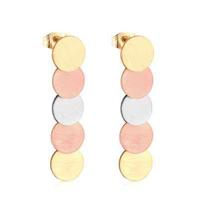 korean style Drop Square Round Earing Stainless Steel 2020 Dangle Earrings Set For Women Fashion Jewelry Party Gift