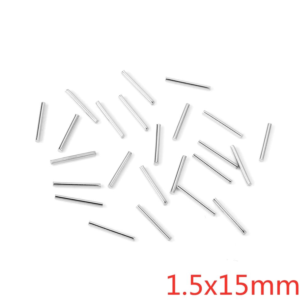 ASON 100pcs/lot Stainless Steel Bar Metal Rod Charm Accessories for DIY Jewelry Making Supplies