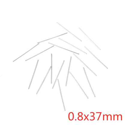 ASON 100pcs/lot Stainless Steel Bar Metal Rod Charm Accessories for DIY Jewelry Making Supplies