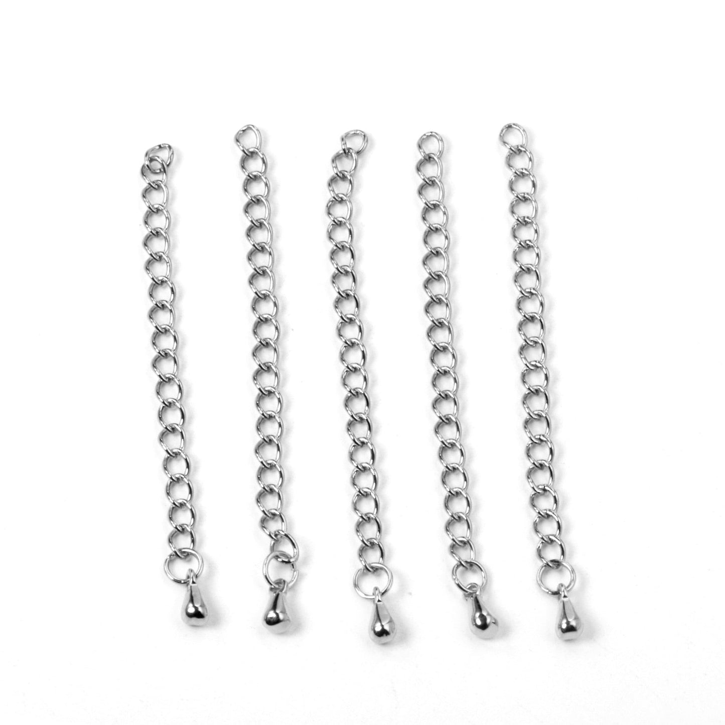 ASON 10pcs/lot Stainless Steel Chain Connector 5mm Lengthen The Chain Gold Silver Color Bracelet Necklace DIY Jewelry Accessory
