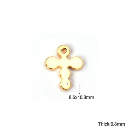 ASON 100Pcs/Lots Perforated Star Charm Moon Butterfly Heart  Flower Leaf Cross Pendant For DIY Necklace Bracelet Jewelry Making