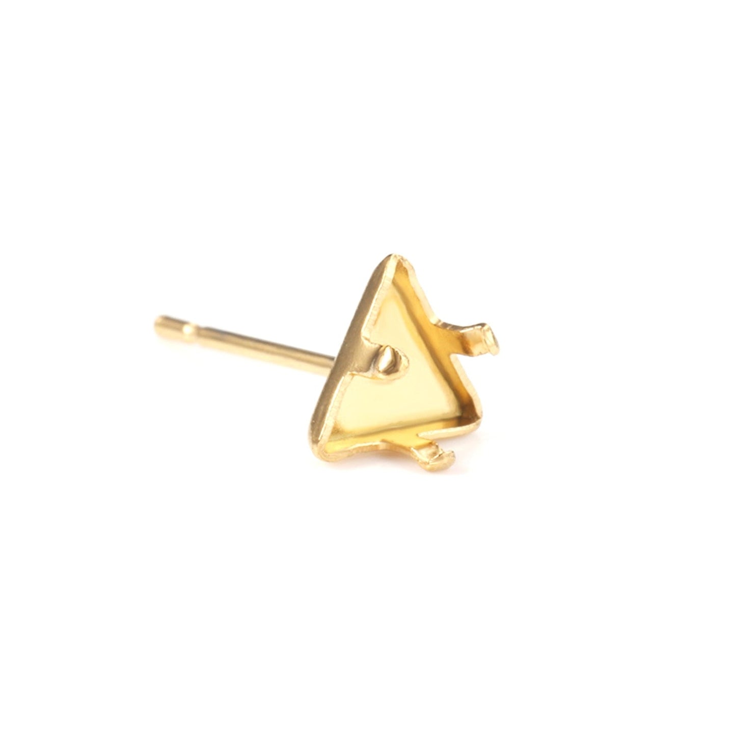 ASON 100pcs/lot Earring Base Triangle Earring Making 316L Stainless Steel Setting Crystal DIY Jewelry Making Accessories Gift