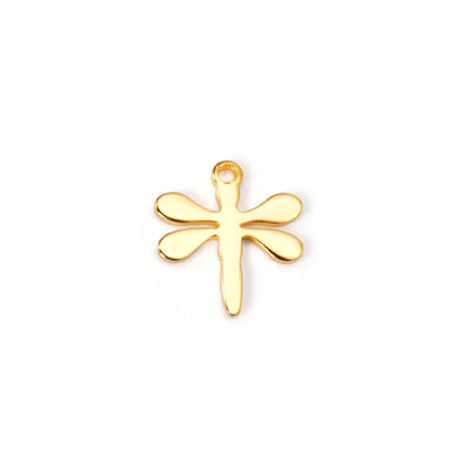 ASON 100pcs/lot Wholesale Dragonfly Pendant 316L Stainless Steel Animal Charm For Necklace Bracelet Jewelry Making Supplies