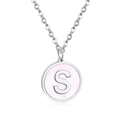New and Hot 316L Stainless Steel Alphabet Pendant Necklace 26 Letters A-Z Choker Necklaces Jewelry