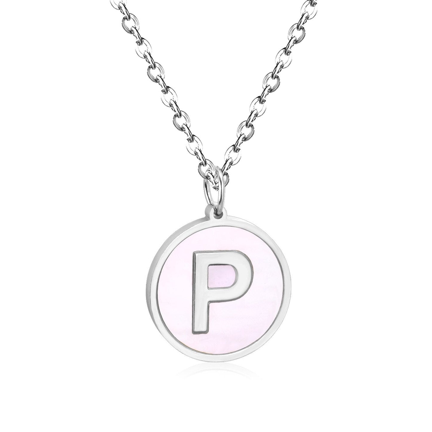 New and Hot 316L Stainless Steel Alphabet Pendant Necklace 26 Letters A-Z Choker Necklaces Jewelry