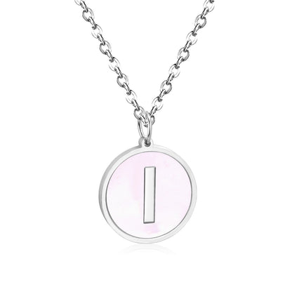 New and Hot 316L Stainless Steel Alphabet Pendant Necklace 26 Letters A-Z Choker Necklaces Jewelry