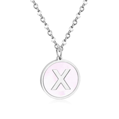 New and Hot 316L Stainless Steel Alphabet Pendant Necklace 26 Letters A-Z Choker Necklaces Jewelry