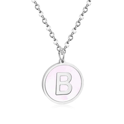 New and Hot 316L Stainless Steel Alphabet Pendant Necklace 26 Letters A-Z Choker Necklaces Jewelry