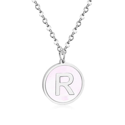 New and Hot 316L Stainless Steel Alphabet Pendant Necklace 26 Letters A-Z Choker Necklaces Jewelry